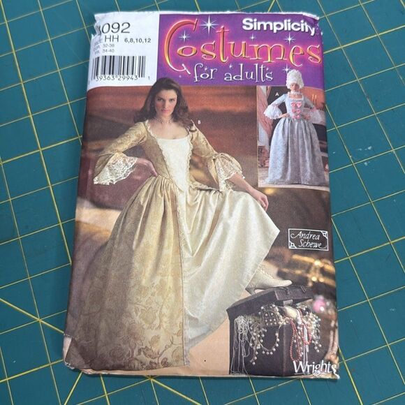 Simplicity 4092 Adult Costume Pattern Victorian Gown Medival Halloween - Picture 1 of 7